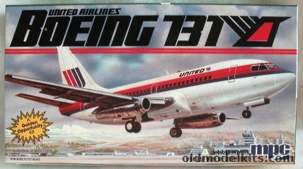 MPC 1/144 Boeing 737 United Airlines - Airfix molds, 1-4701 plastic model kit